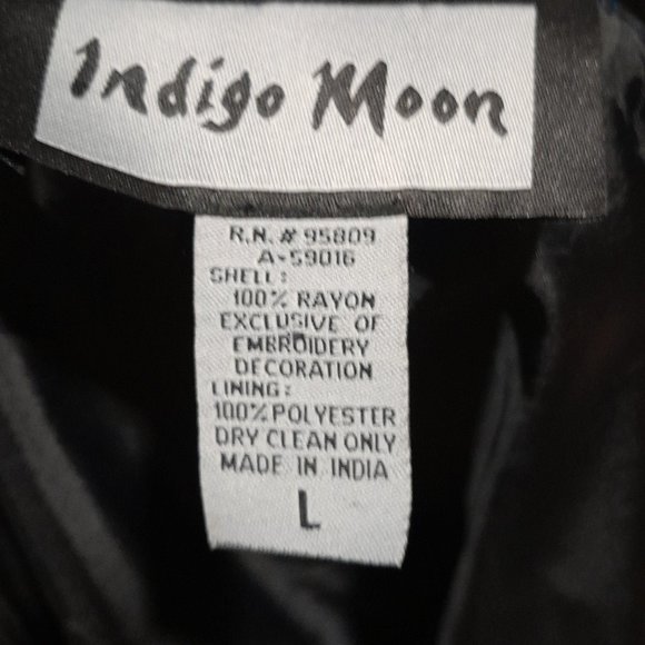 Indigo Moon Woman's Large Chenille Jacket – Vintage Grannycore Chic - Picture 4 of 6